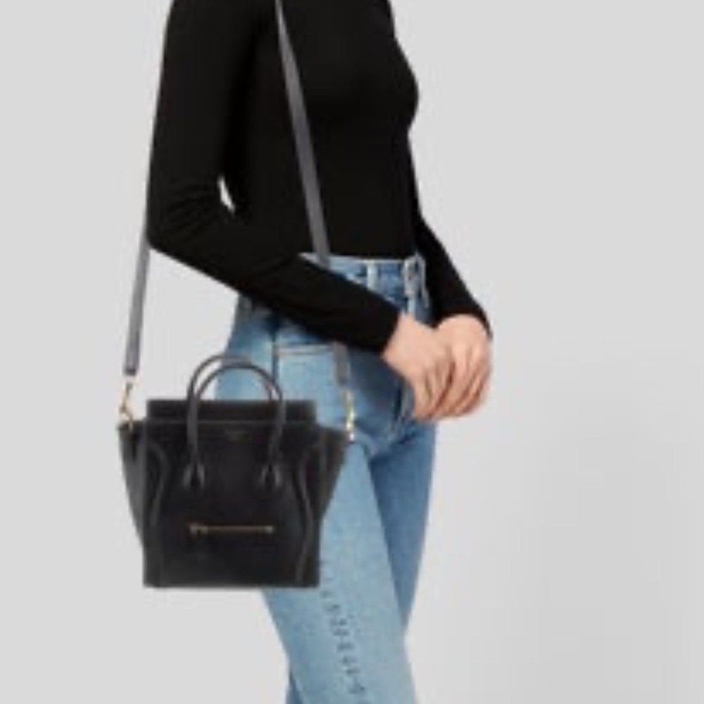 Celine Luggage Nano - Black calfskin